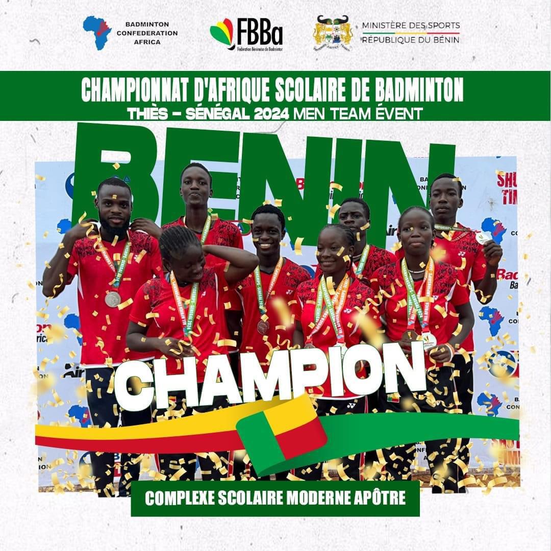 BADMINTON : Le Bénin triomphe au Championnat d’Afrique Scolaire SÉNÉGAL 2024