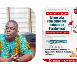 NOEL TITY 2024 A L’ORPHELINAT VIKPONANGNINOU DE ZE : L’appel de Fabrice Lokossou et cie pour un Noël lumineux à l’endroit des orphelins