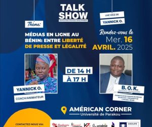 TALK SHOW À PARAKOU : Barnabas Orou Kouman face à la jeunesse sur les défis des médias en ligne