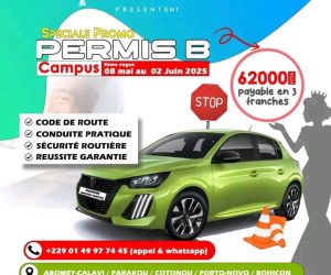 PERMIS DE CONDUIRE AU BÉNIN : Grâce à Miss Intello-Citoyenne et Hendri Services, formez-vous dès 62.000 FCFA