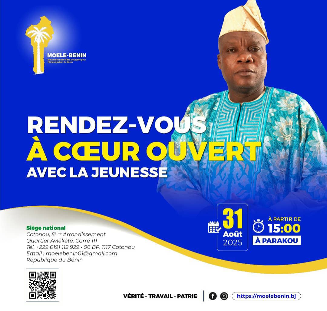 ANIMATION DE LA VIE POLITIQUE : Moele-Bénin à cœur ouvert avec la jeunesse de Parakou