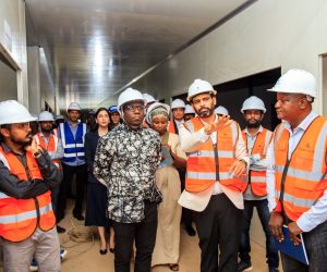 VISITE DE CHANTIER DU MINISTRE ADIN BLOUKOUNON : L&rsquo;usine de production de vitro-plants et le quai fruitier bientôt opérationnels