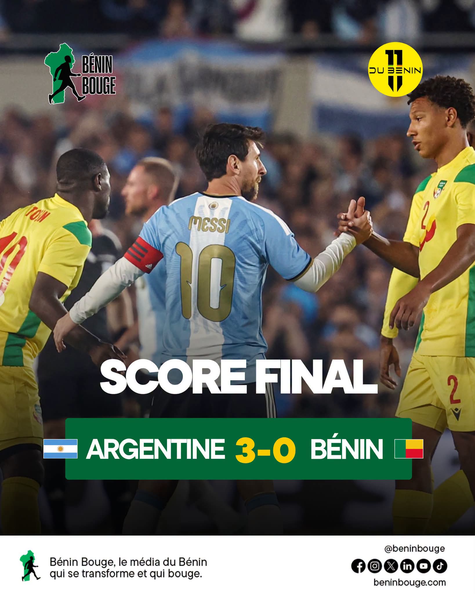 ARGENTINE-BÉNIN : Les Guépards résistent, Messi s’offre une sortie en légende